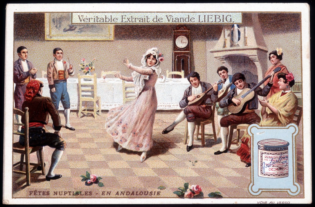 Bryllupsreise i Andalusia - chromo. Liebig, v. 1895 av French School