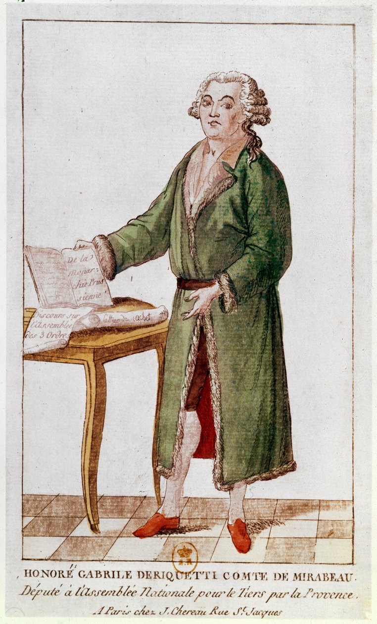 Ære Gabriel Riqueti Mirabeau (1749-91) av French School