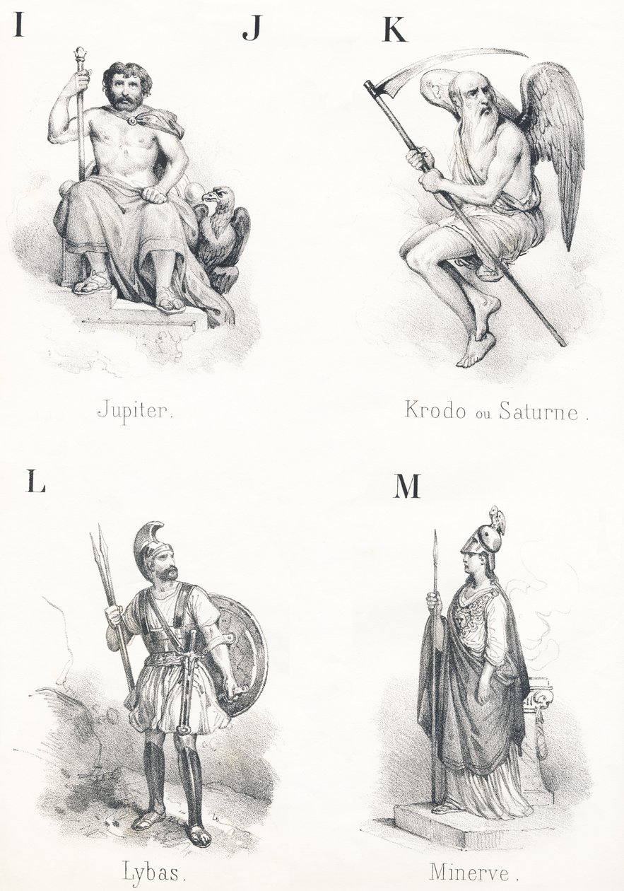 ; IJ KLM: Jupiter, Crodo, Lybas, Minerva av French School