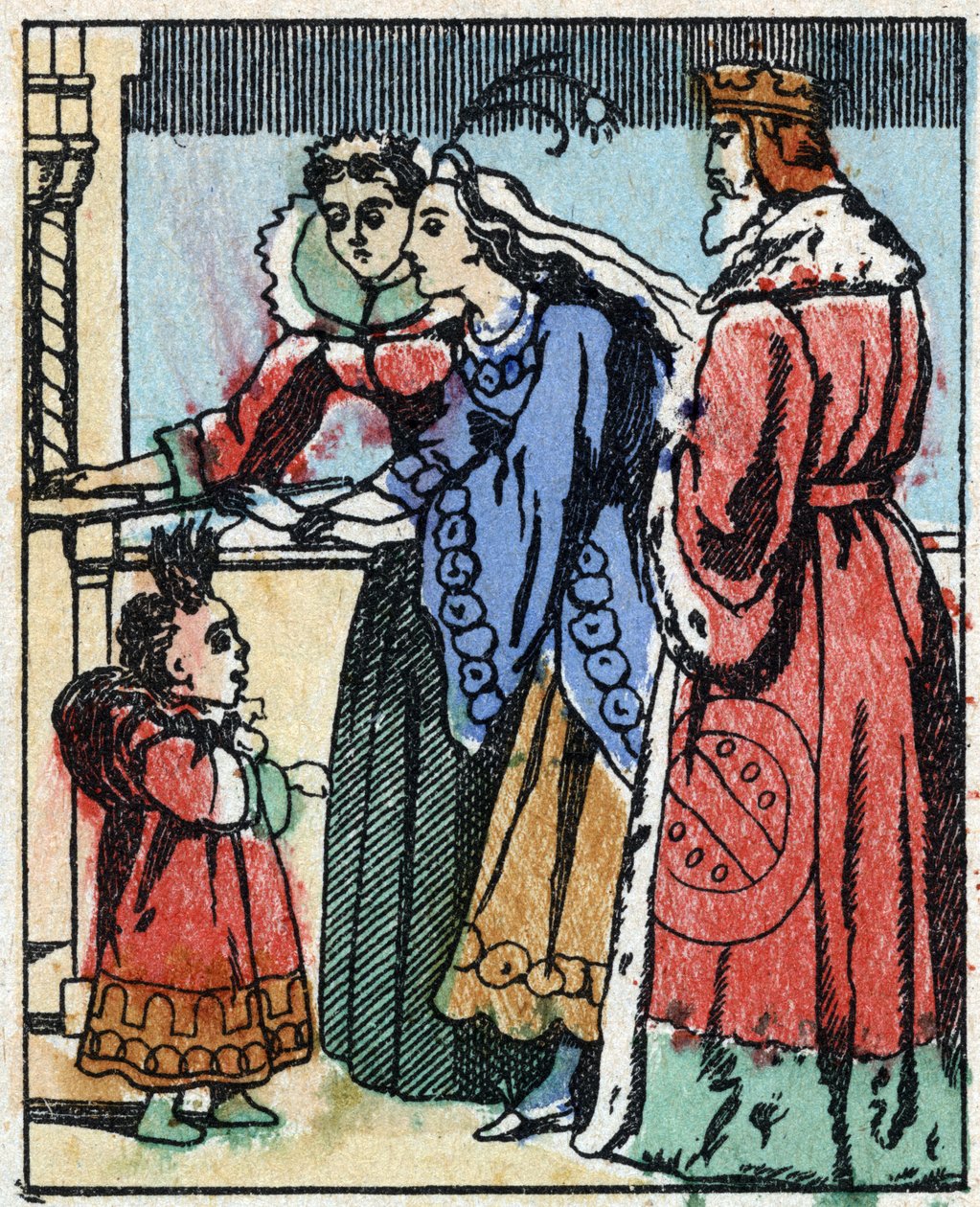 Illustration for “” Riquet a la houppe””, tale by Charles Perrault (1628-1703), French writer. Wood engraving of Imaging Pellerin - Epinal, sd. Late 19th century. av French School