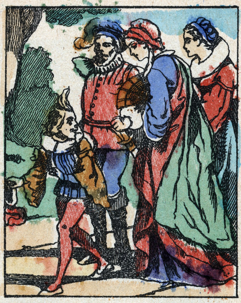Illustration for “” Riquet a la houppe””, tale by Charles Perrault (1628-1703), French writer. Wood engraving of Imaging Pellerin - Epinal, sd. Late 19th century. av French School