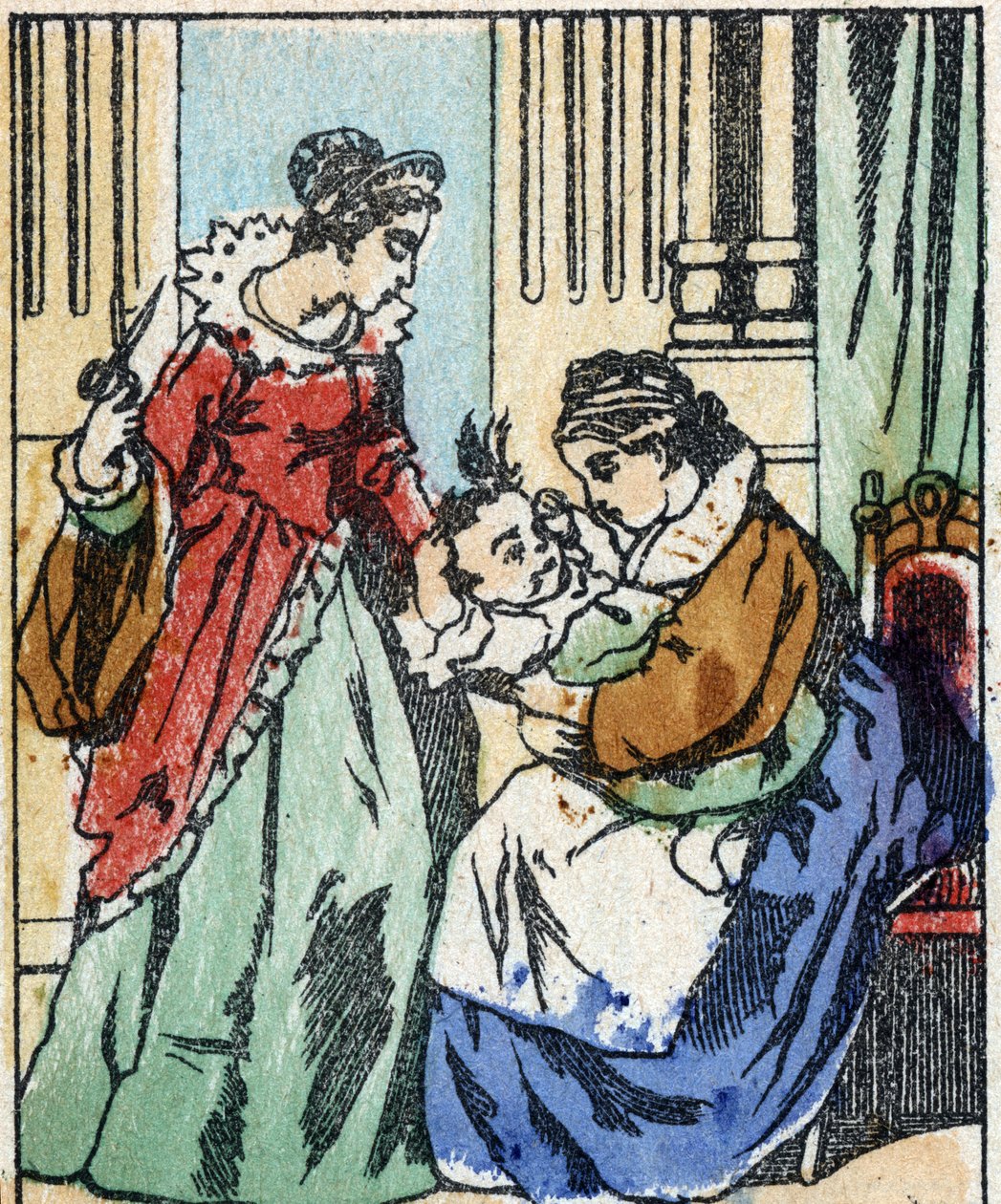 Illustration for “” Riquet a la houppe””, tale by Charles Perrault (1628-1703), French writer. Wood engraving of Imaging Pellerin - Epinal, sd. Late 19th century. av French School