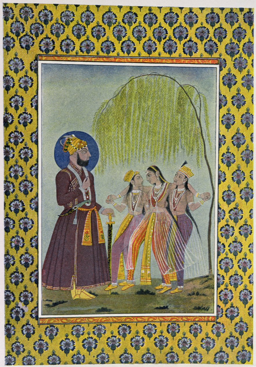 Illustrasjon for The Arabian Nights, 1895 (fargegravering) av French School