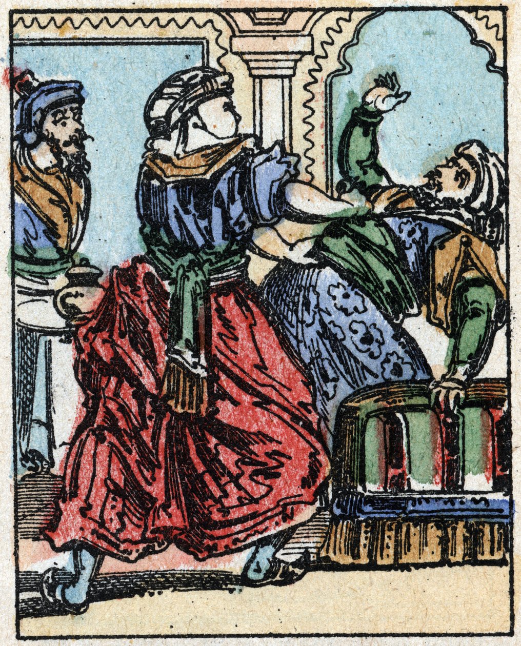 Illustration for the Tales of the Thousand and One Nights. Ali-Baba (Ali Baba).Wood engraving from Imaging Pellerin - Epinal, sd. Late 19th century. av French School