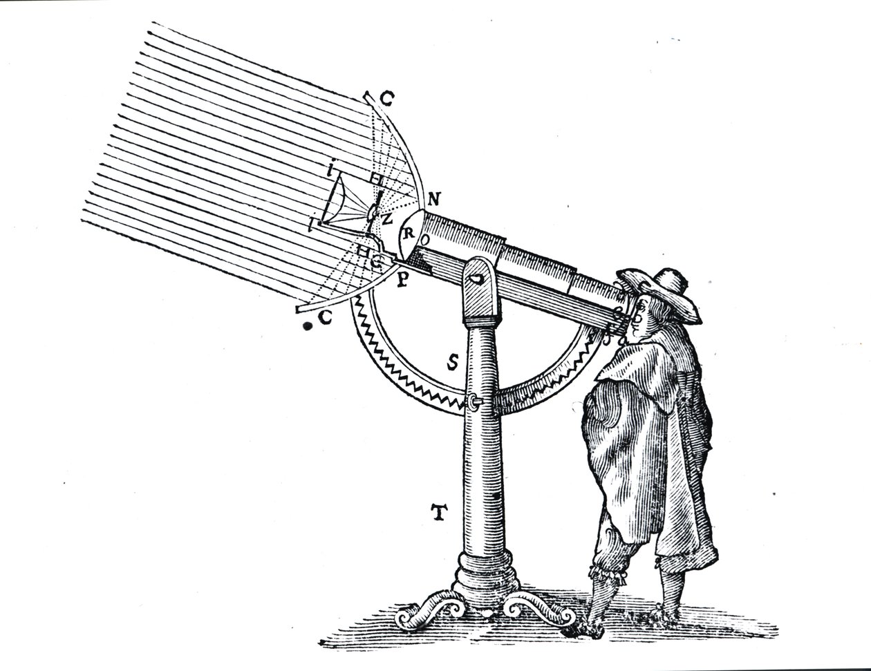 Illustrasjon fra La Dioptrique av Rene Descartes (1596-1650), etter Discours de la Methode først publisert i Leiden i 1637 av French School