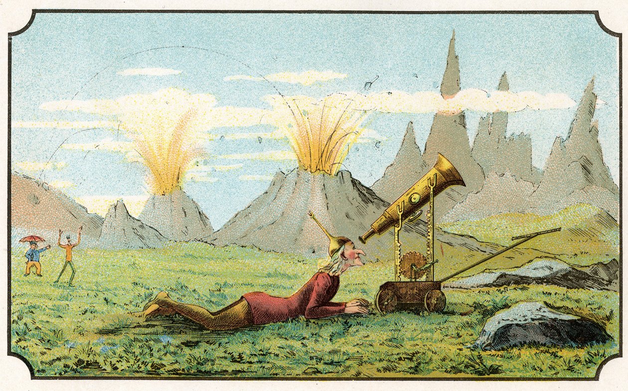 Illustrasjon av boken "Voyage dans la lune avant 1900" av A. de Ville-d