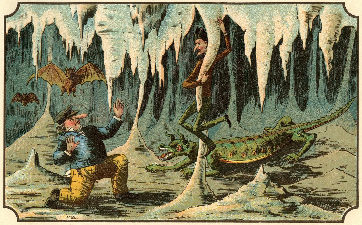 Illustrasjon av boken "Voyage dans la lune avant 1900" av A. de Ville-d
