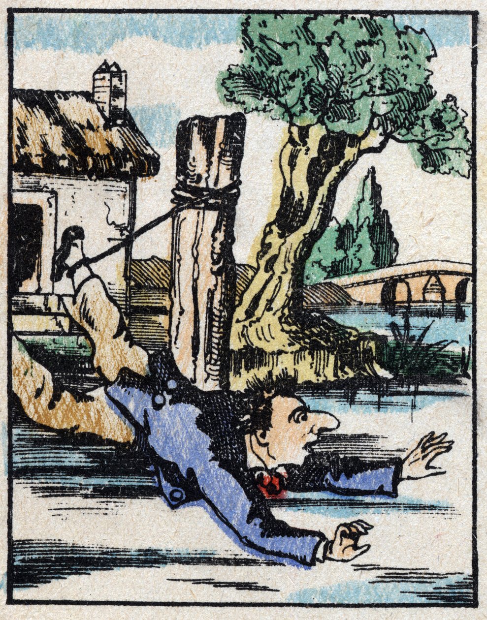 Illustrasjon av historien "" Veridique History of Jeannot Serinet "" Tregravering av bilder Pellerin - Epinal, sd. Sent på 1800-tallet. av French School