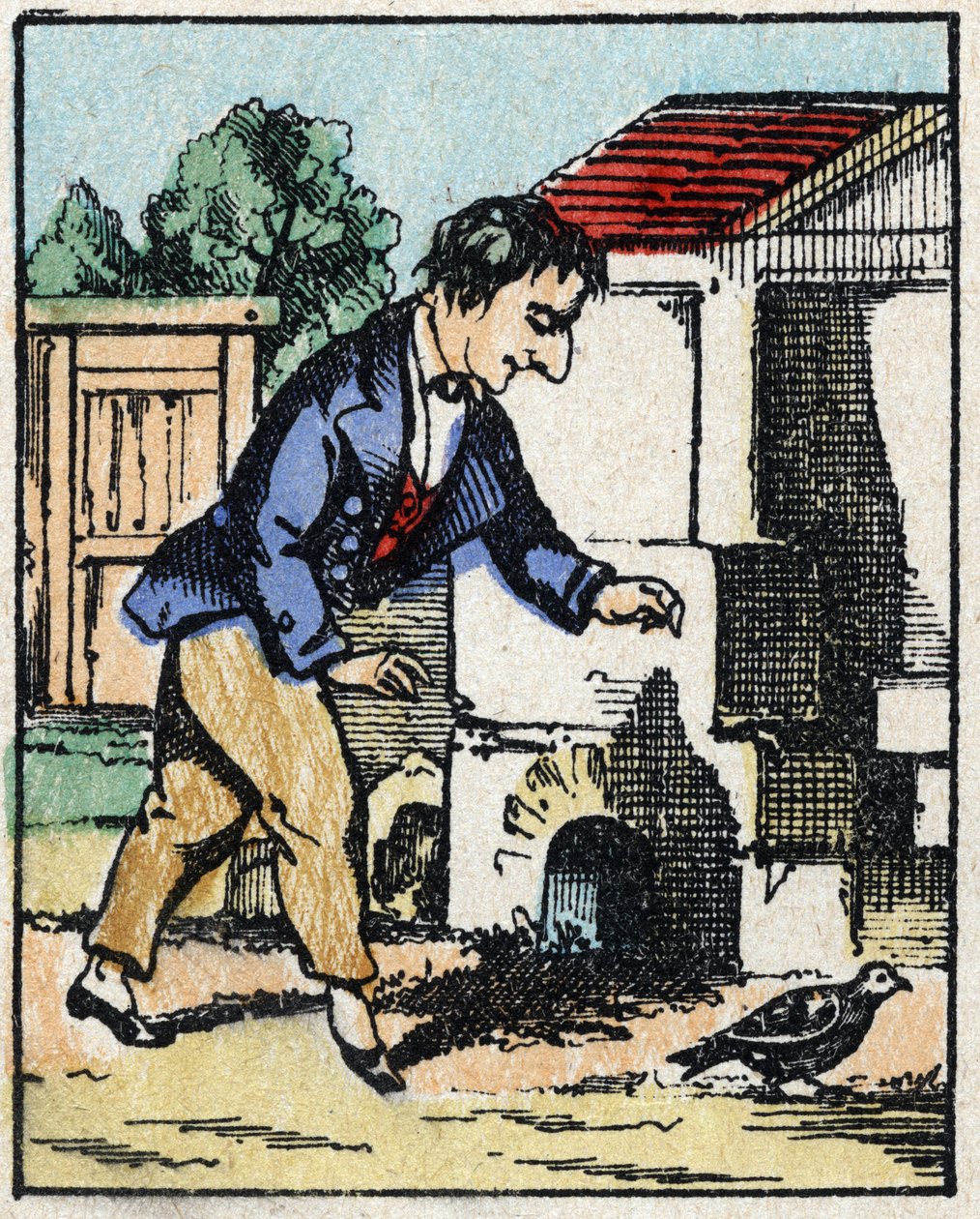Illustration of the tale “” Veridique History of Jeannot Serinet “” Wood engraving of Imagery Pellerin - Epinal, sd. Late 19th century. av French School