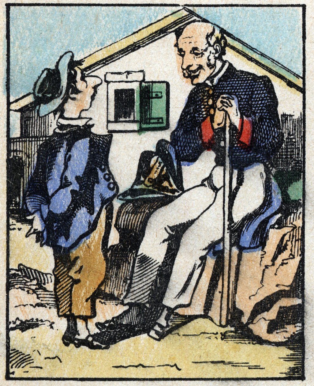 Illustration of the tale “” Veridique History of Jeannot Serinet “” Wood engraving of Imagery Pellerin - Epinal, sd. Late 19th century. av French School