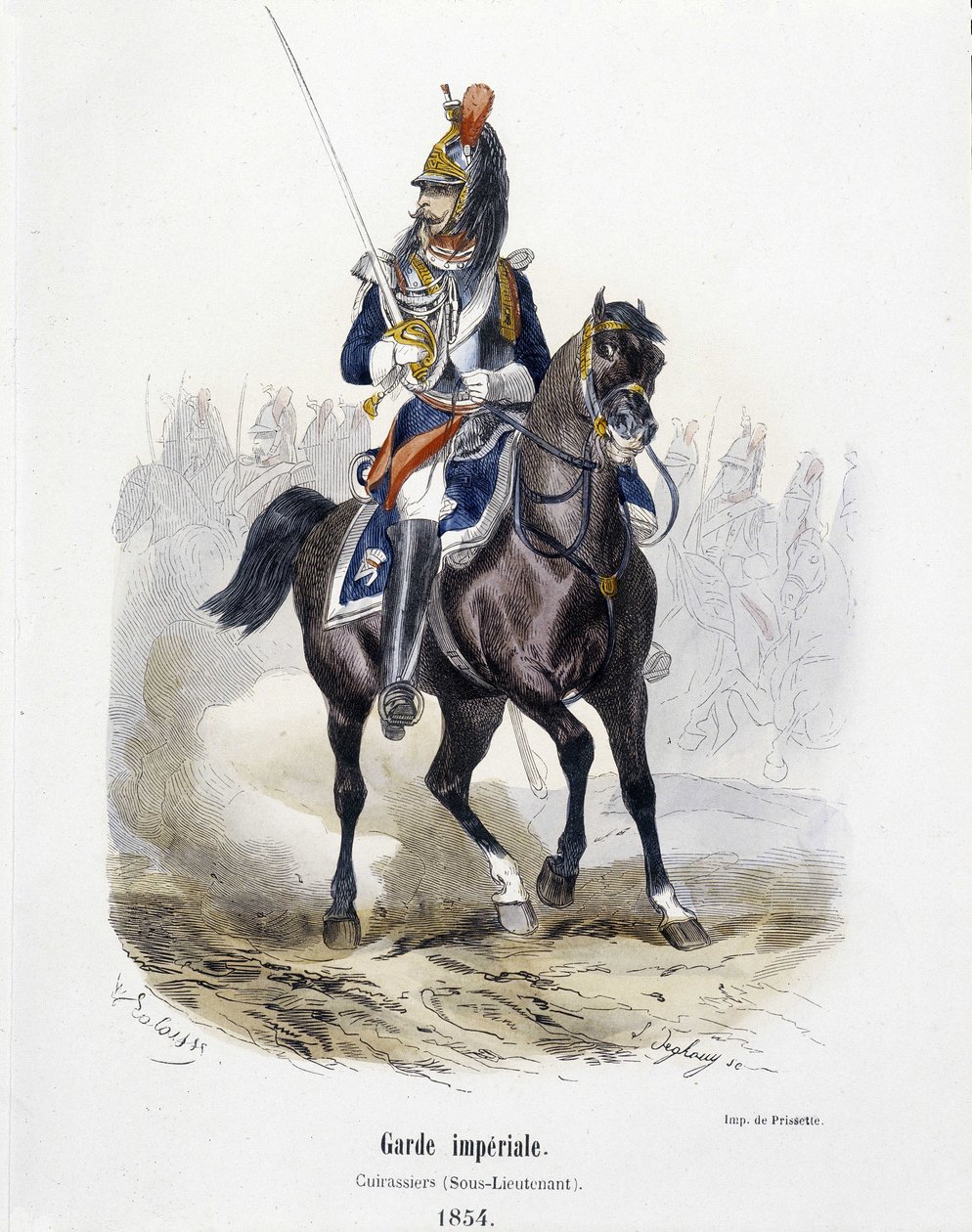 Imperial Guard: Cuirassiers i 1854 - i "Army History"" av A. Barbier av French School