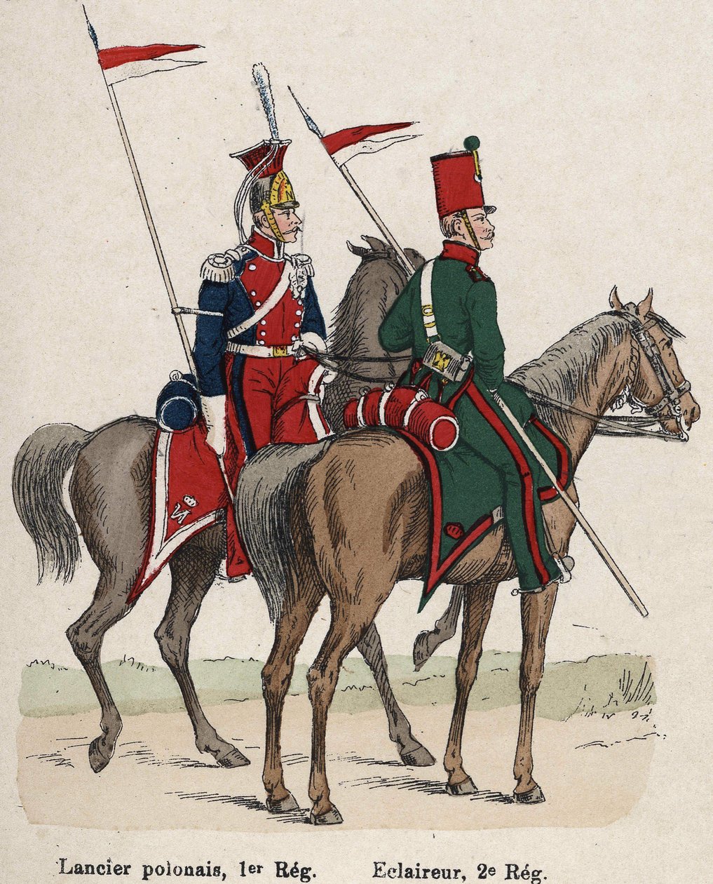 Imperial Guard Napoleon I: Polsk Lancer av French School