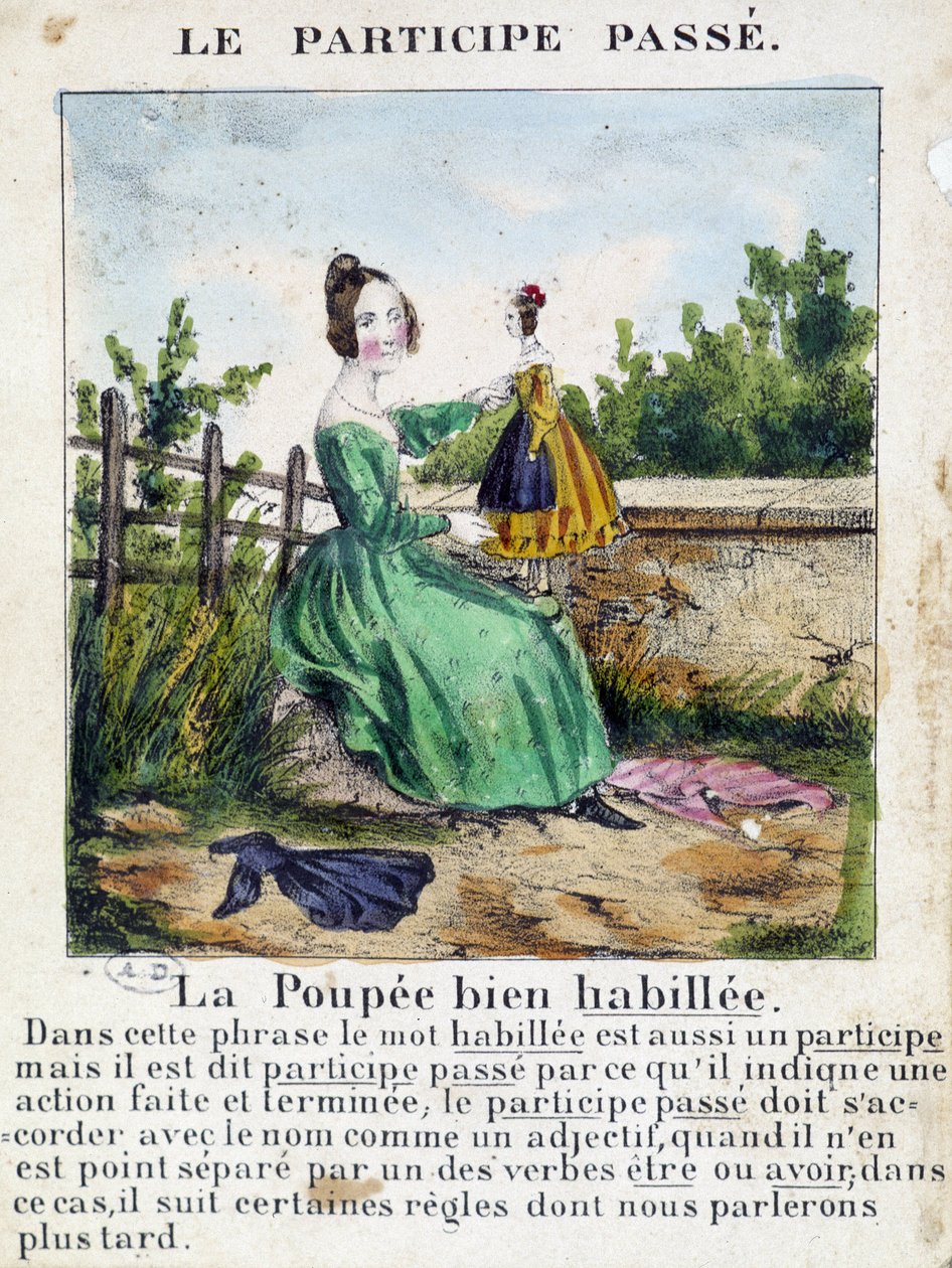 I "La grammaire en images", brosjyrealbum, ca 1850. av French School