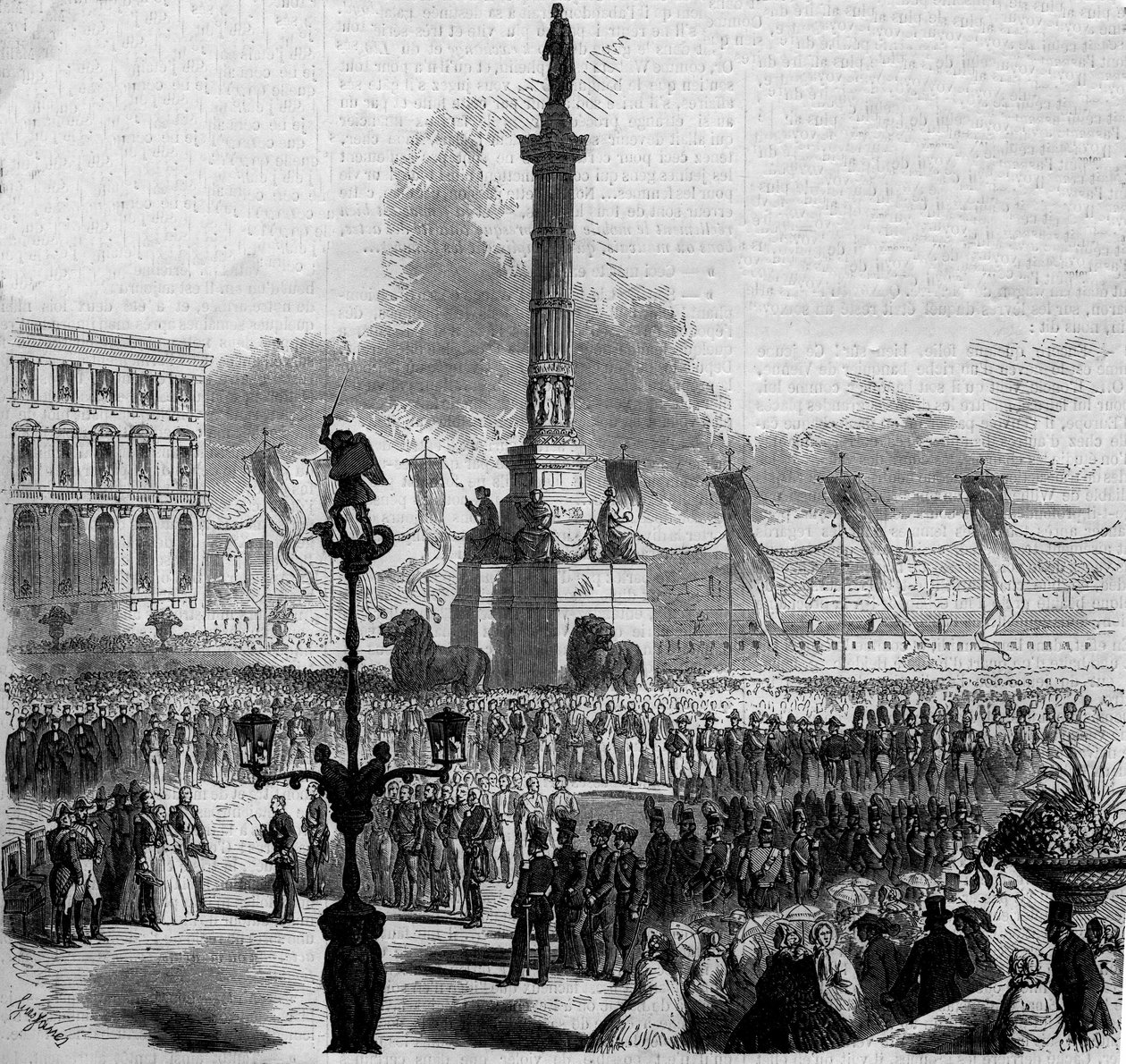 Innvielse av kongressens kolonne (1850-1859). Brussel, Belgia av French School