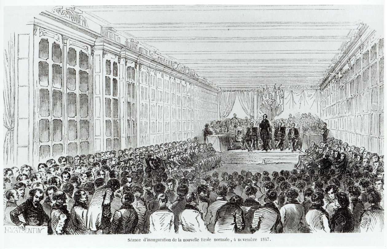 Innvielse av Ecole Normale Superieure i Paris, fra Les Tableaux de Paris av Texier, 1852 av French School