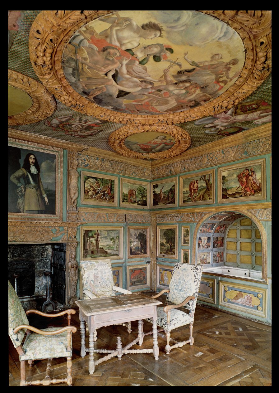 Interiør i Salle Louis XIV eller Salle de Bain av French School
