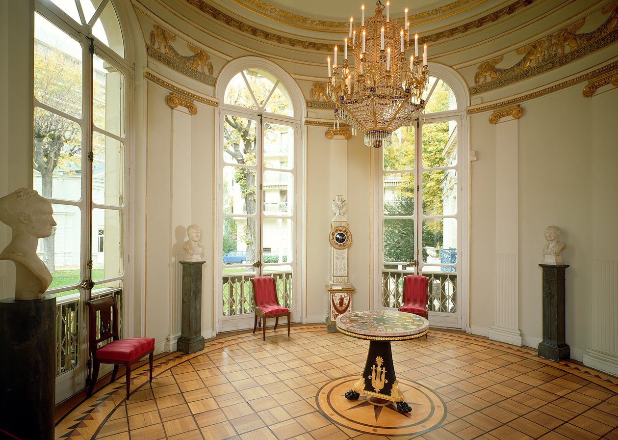 Interiør av Salong Rond, 1700-1800-tallet av French School