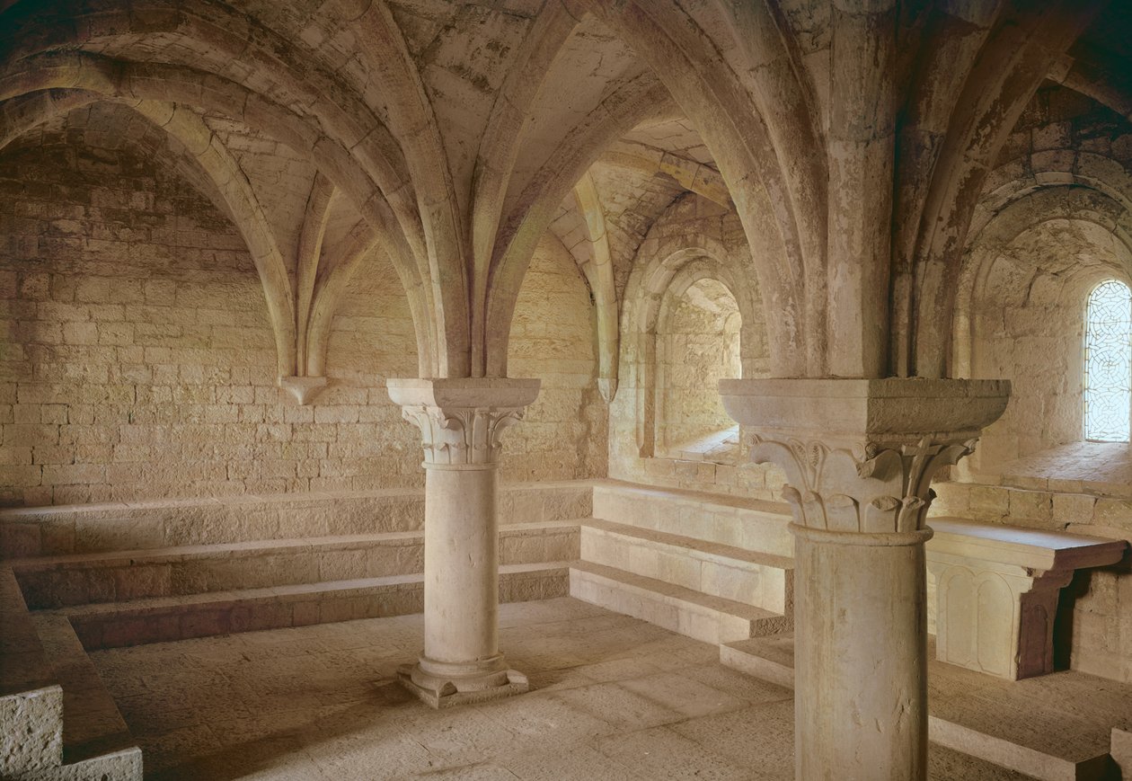 Interiør i kapittelhuset til cistercienserklosteret, grunnlagt i 1146 av French School