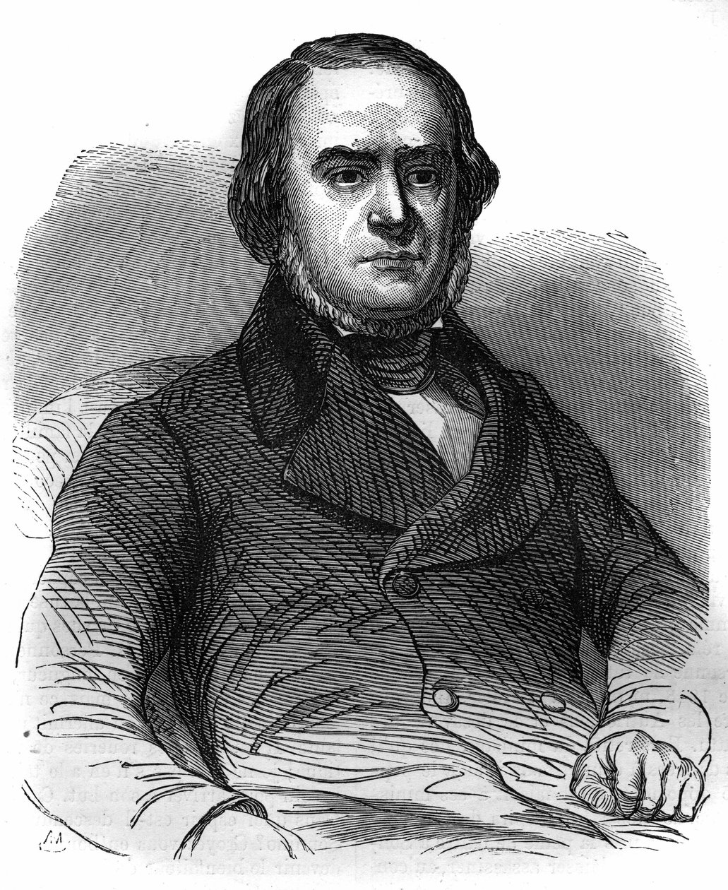 Italian National Movement: Daniele Manin (1804-1857), proclaims the Republic of Venice (1848). Engraving in “Histoire des Papes-Rois-Queen and Empereurs a travers les centuries”” by Maurice Lachatre av French School