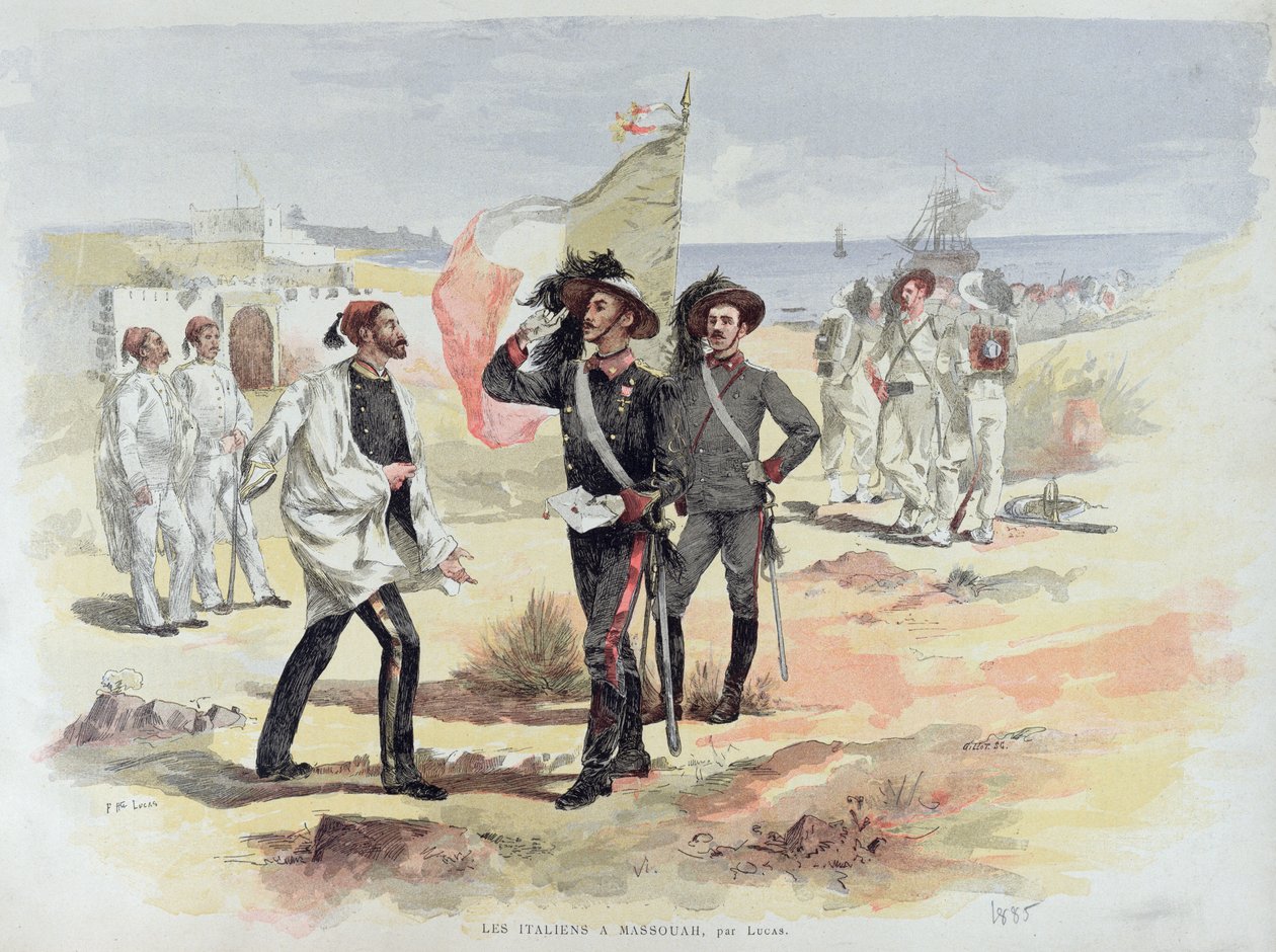 Italienske tropper okkuperte Massaoua, Eritrea i 1885 av French School