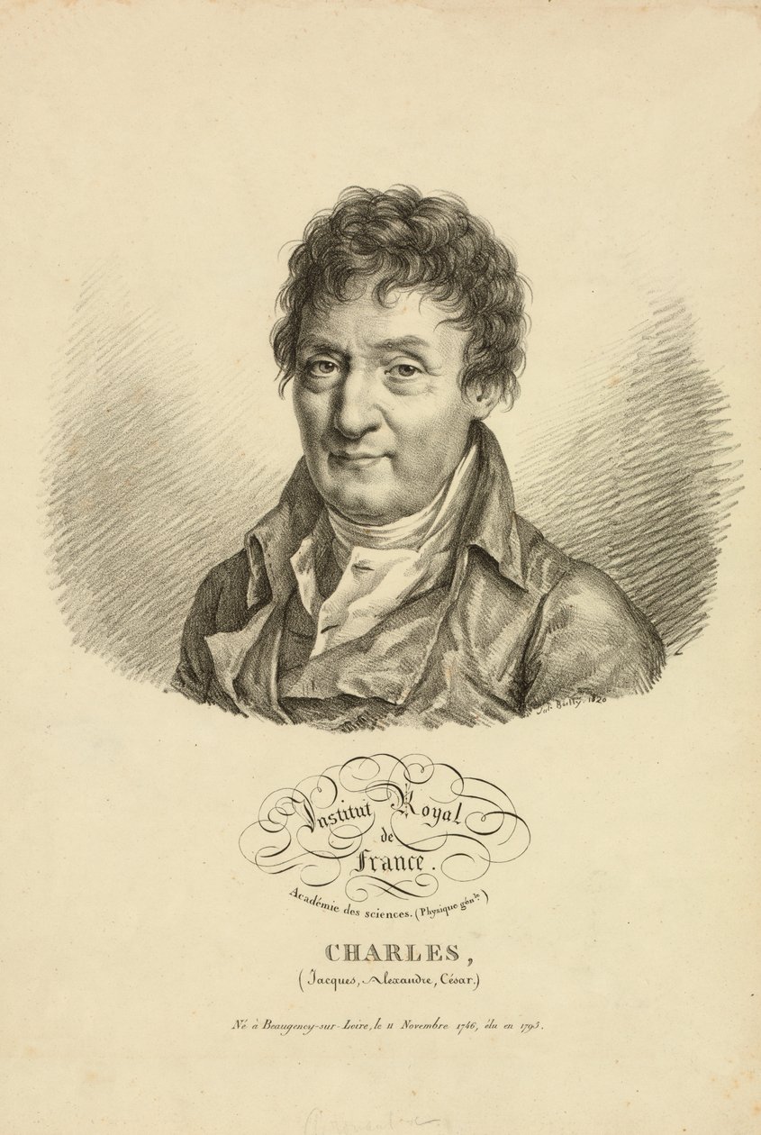 Jacques Alexandre Cesar Charles, 1820 av French School