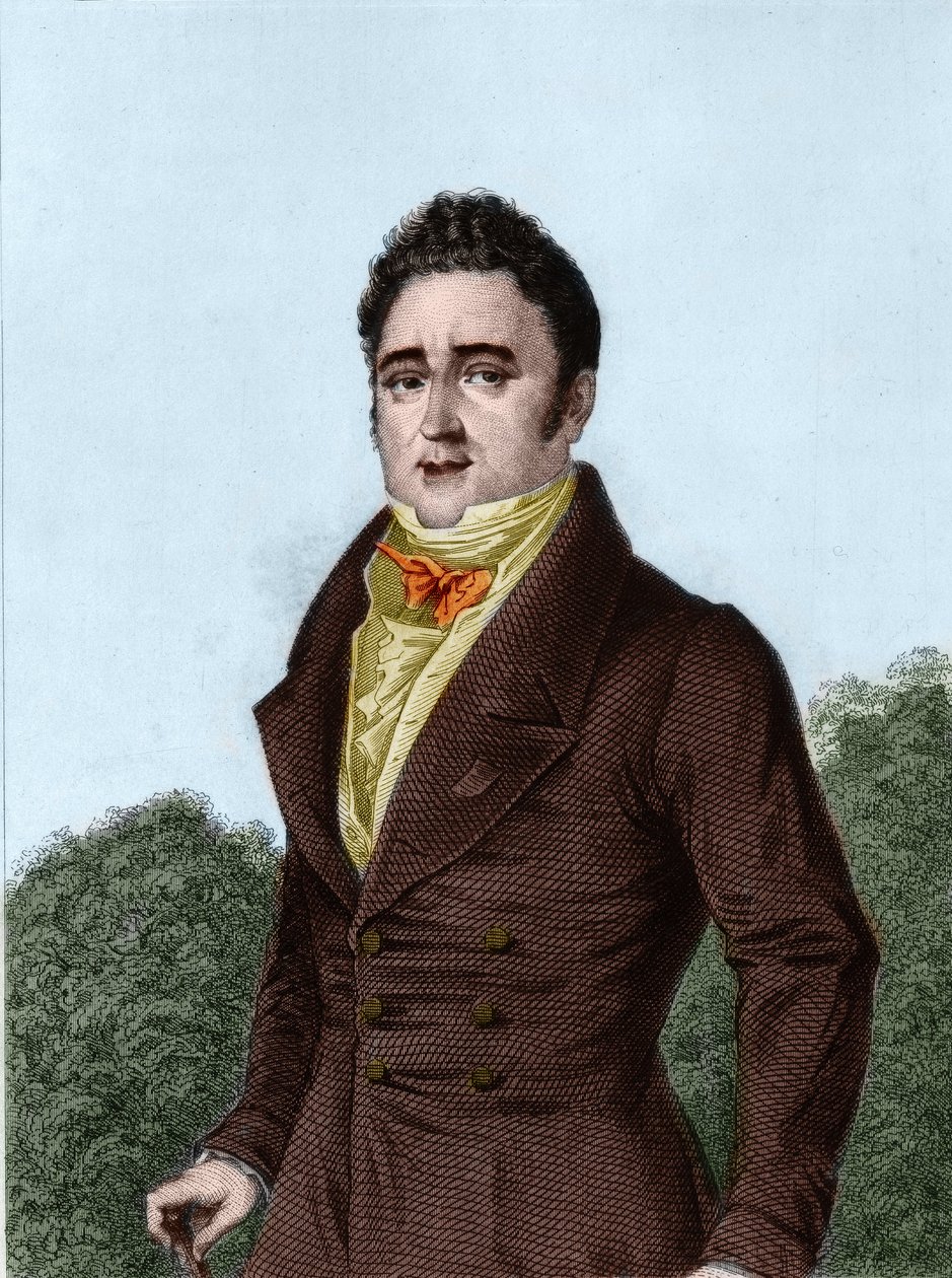 Jacques Lafitte (1767-1844), French banker and politician - engraving in “Histoire de la vie politique et privee de Louis Philippe” av French School