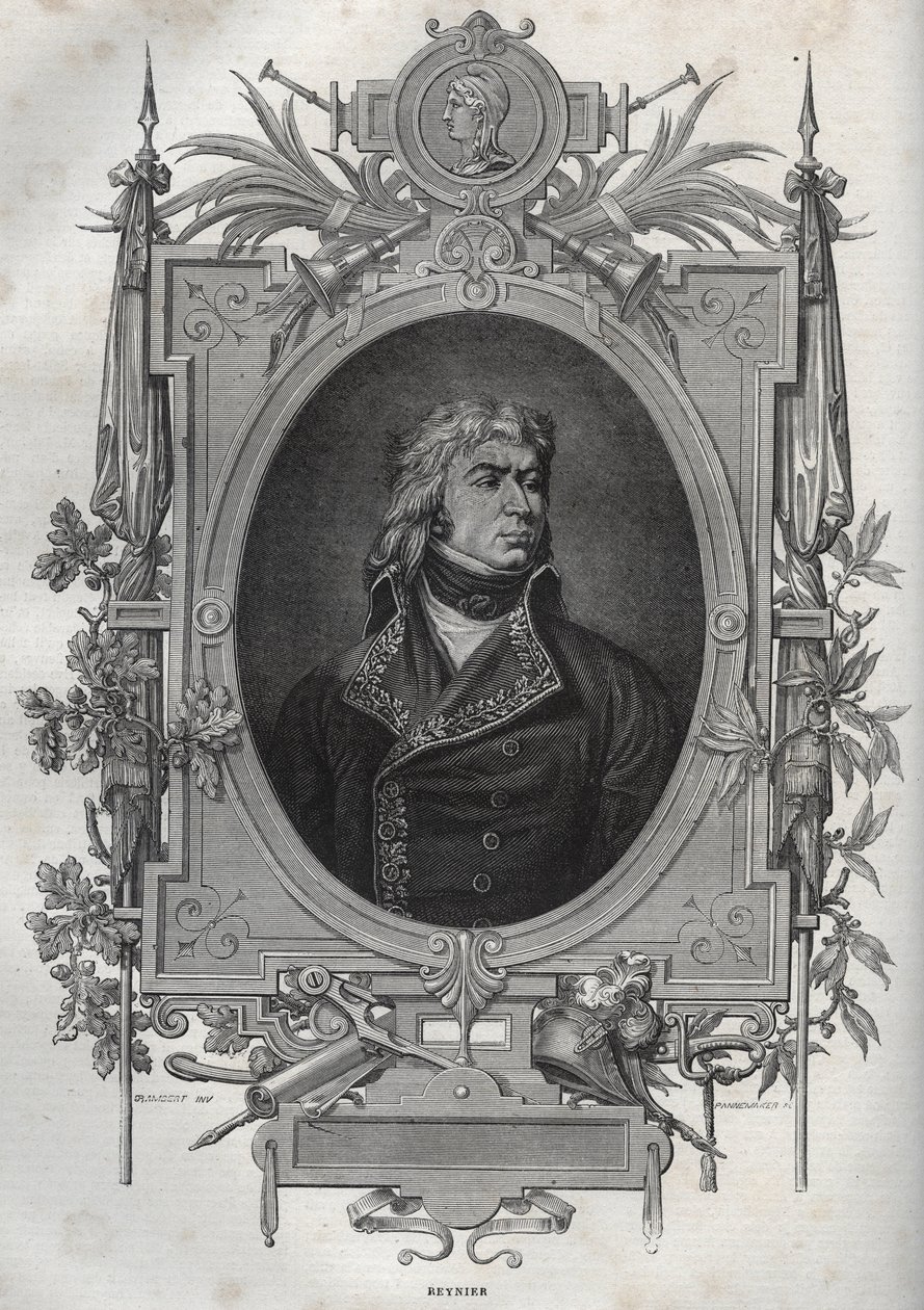 Jean-Louis-Ebenezer REYNIER (1771-1814), fransk general for revolusjonen og det første imperiet - Jean Louis Ebenezer Reynier, generaloffiser i den franske hæren under de franske revolusjonskrigene - fra "" Nouvelle Encyclopedie Nationale" av Maurice La Ch av French School