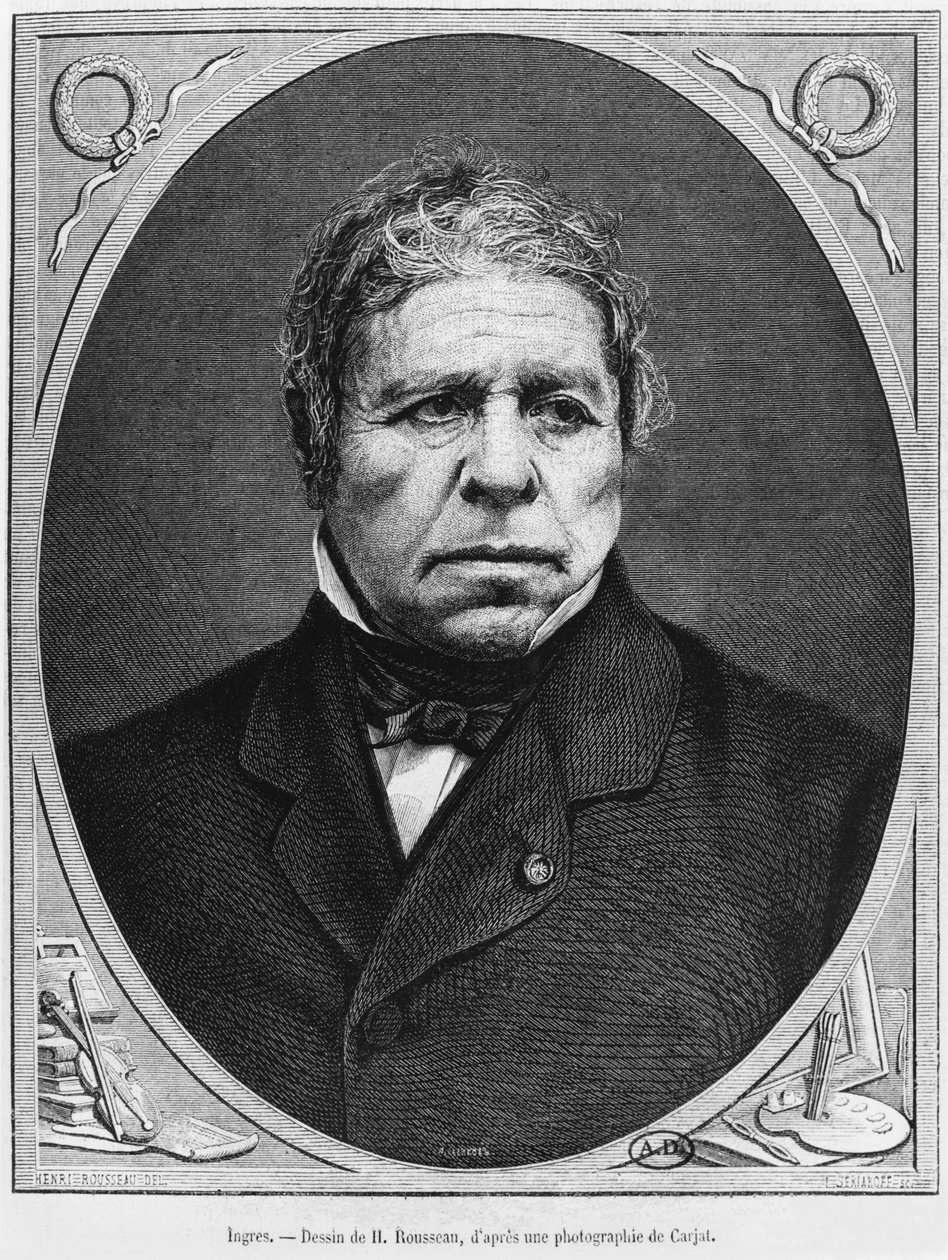 Jean Auguste Dominique Ingres (1780-1867) fra et fotografi av Etienne Carjat (1828-1906) 1867 av French School