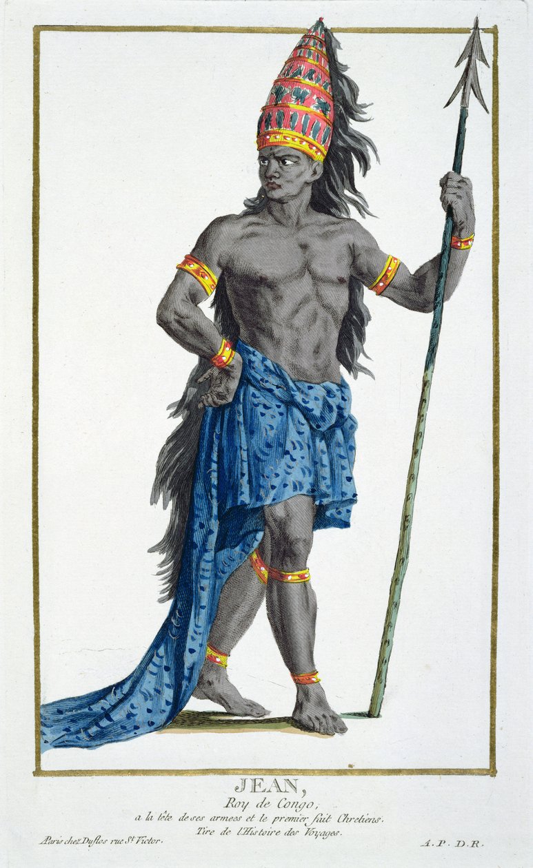 Jean, konge av Kongo, gravert av Pierre Duflos (1742-1816), 1780 (kobberstikk) av French School
