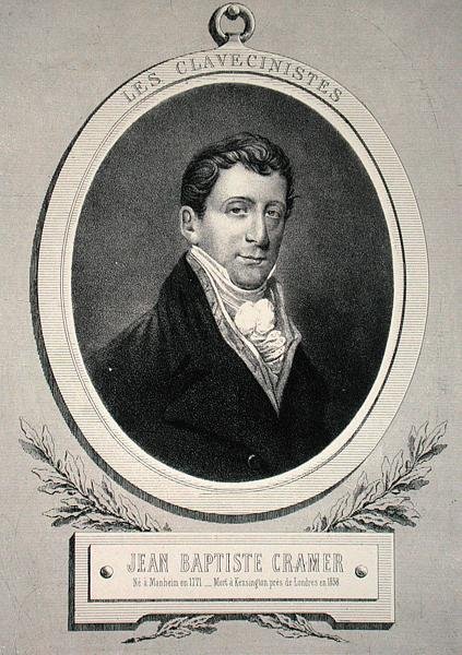 Johann Baptist Cramer (1771-1858) gravert av Alfred Lemoine (litho) av French School