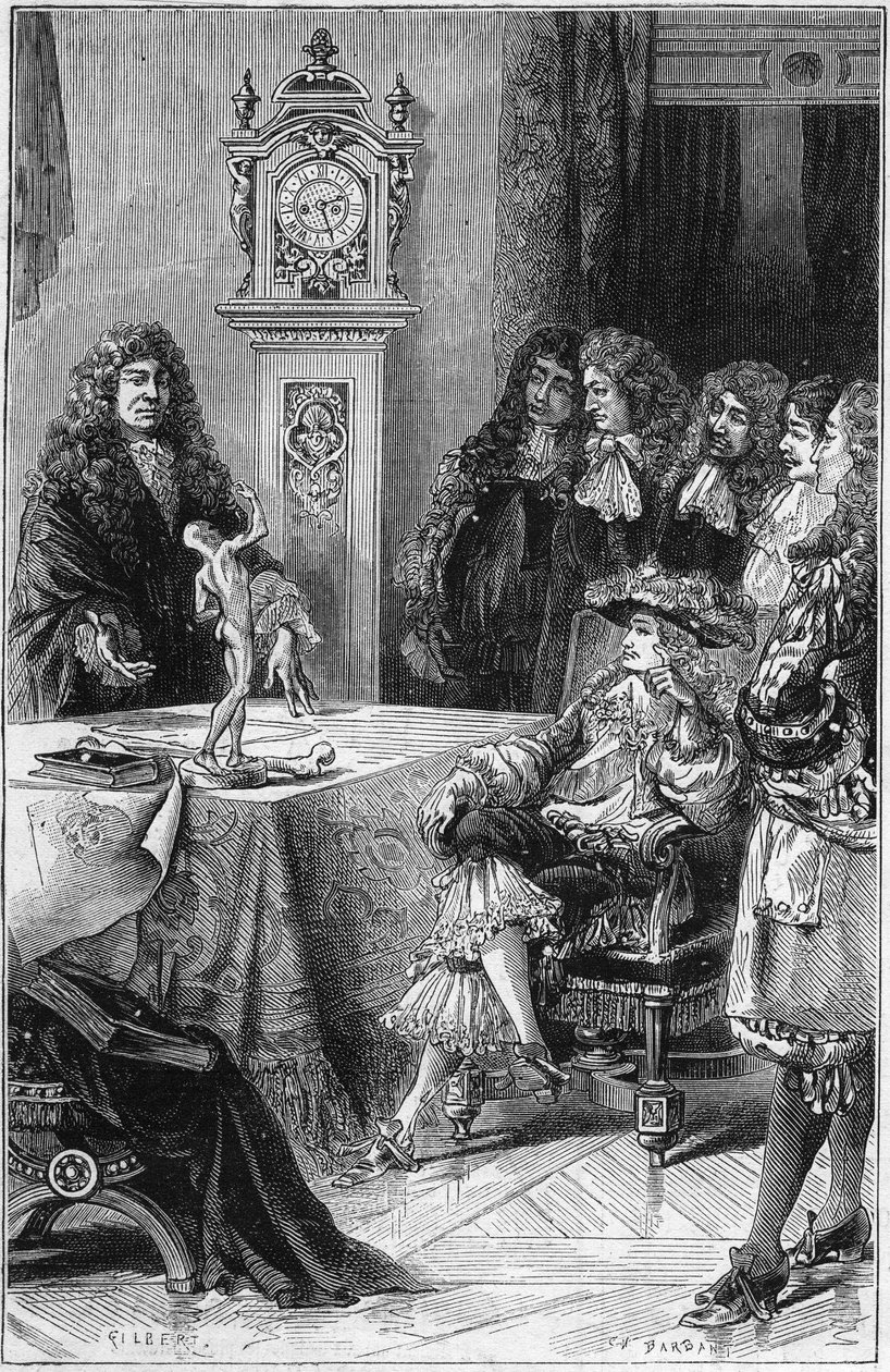 Joseph Guichard (Joseph Guichard) Du Verney (Duverney) (1648-1730) som ga en anatomi til hertugen av Burgund Louis av Frankrike (1682-1712). 18. århundre. Gravering fra 1878. av French School