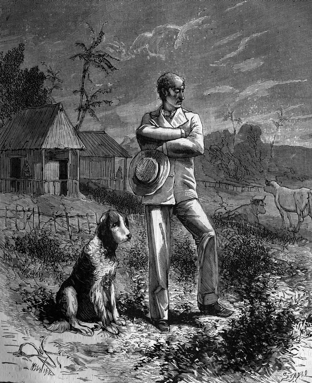 Joseph Lakanal (1762 - 1845), en fransk politiker i sin plantasje i Mobile Bay av French School