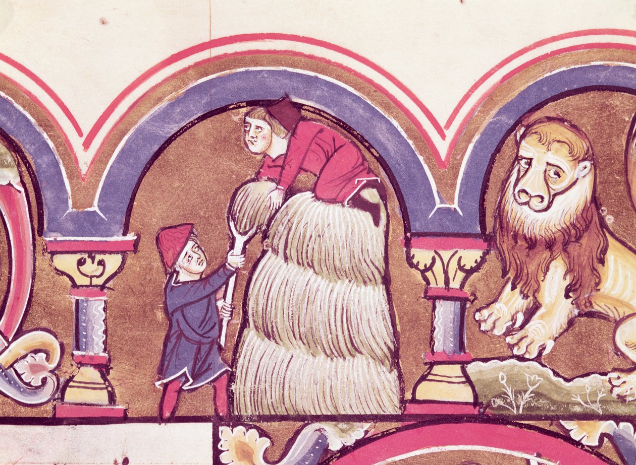 Juli: Høsting av høyet fra St. Elizabeths psalter av French School