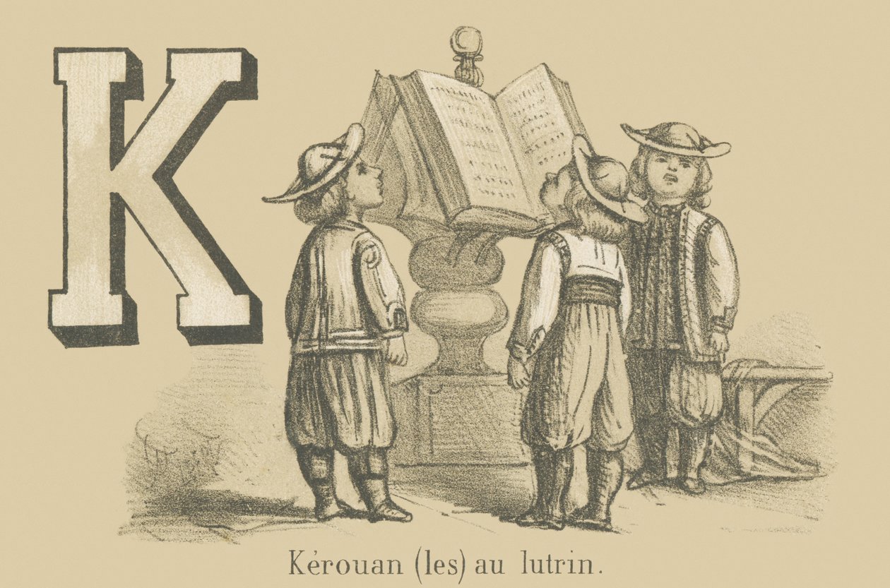 K: Kerouan (les) ved talerstolen av French School
