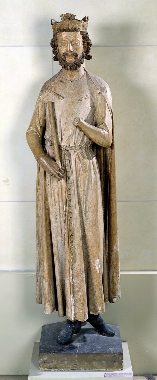 Kong Childebert I (497-558) fra klosteret Saint-Germain-des-Pres, ca. 1239-44 (kalkstein) av French School