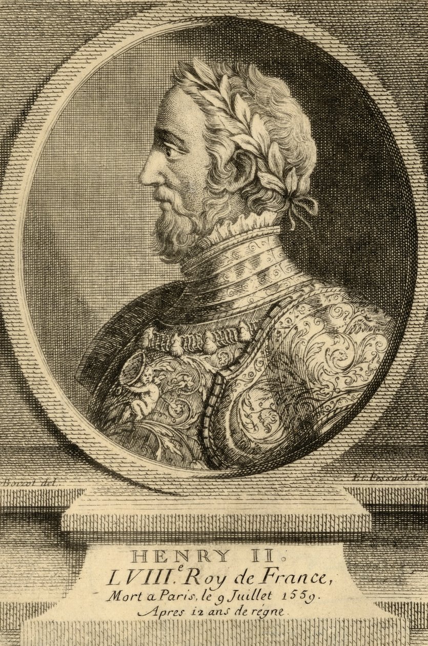 Kong Henrik II (1519-59) av Frankrike av French School