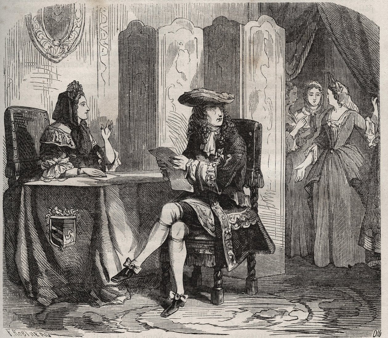 King Louis XIV (1638 -1715) and his wife, the Marquise of Maintenon (Francoise d