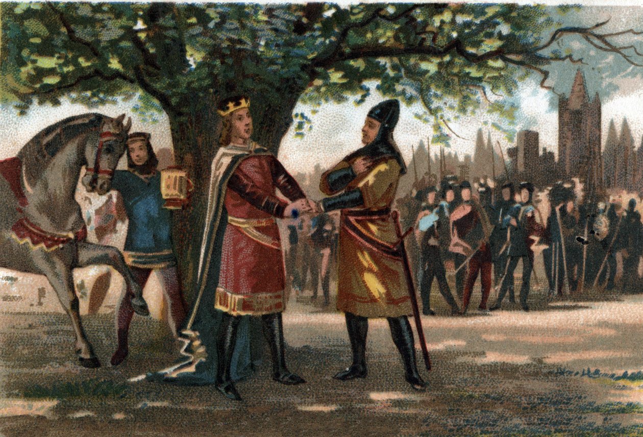 Kongen av Frankrike Philippe Augustus (1165-1223) møtte kong Richard Lion