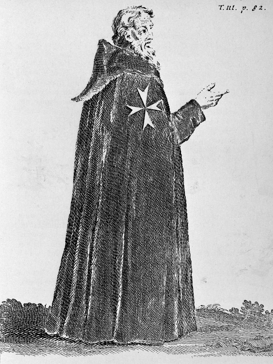 Knight Hospitaller i den opprinnelige vanen, båret til det fjortende århundre av French School