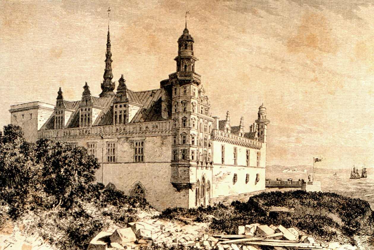 Kronborg slott, Hillerød, Danmark, 1850-tallet, fra `La Tour du Monde, utgitt Paris, 1860-tallet av French School