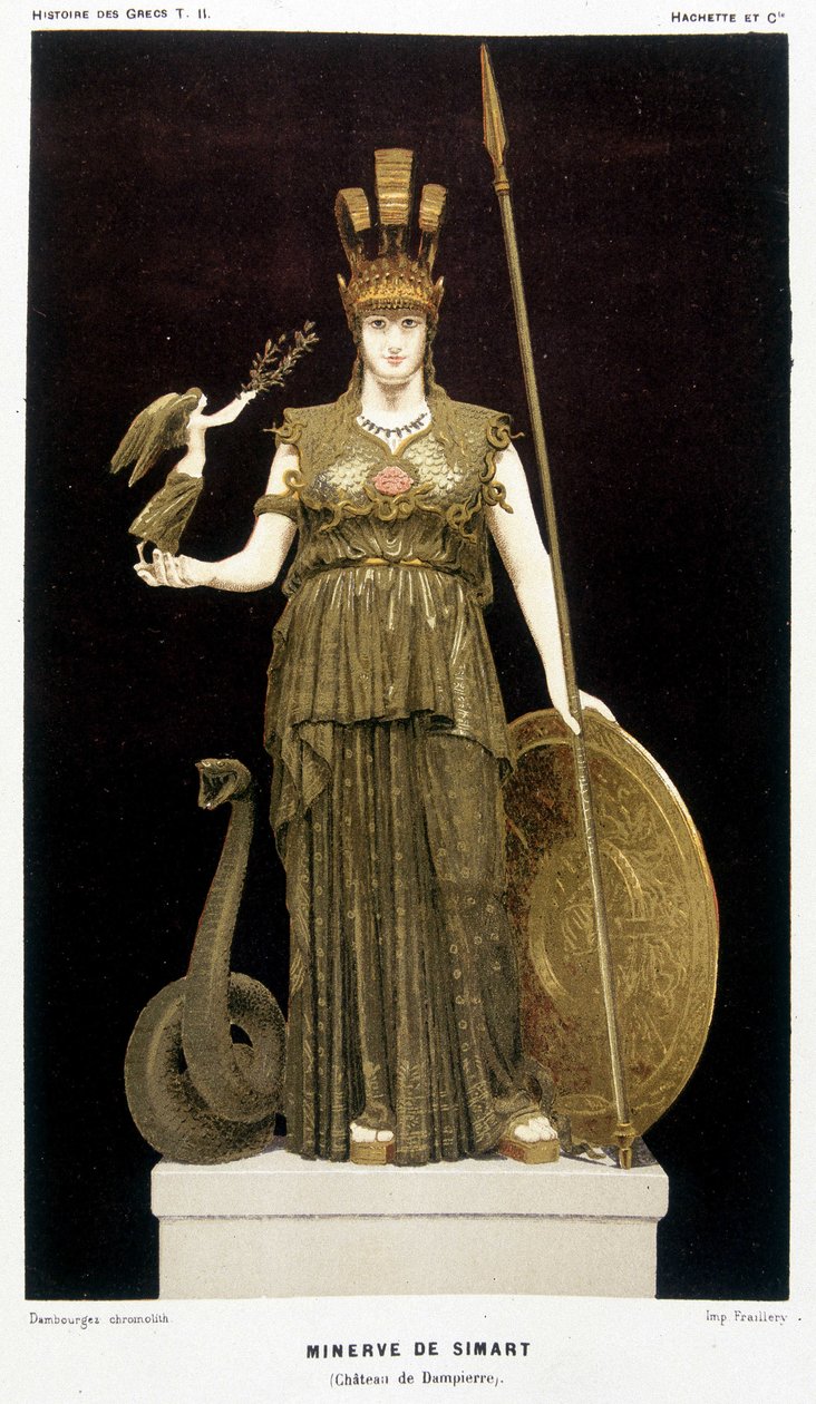 La Minerve de Simart - i ""Grekernes historie"" Victor Duruy 1887. av French School