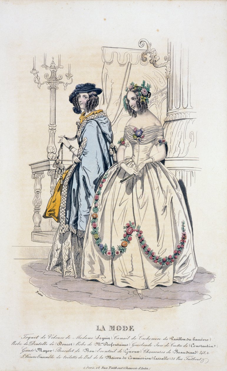 La Mode: Annonse for kvinnemote fra 1800-tallet av French School