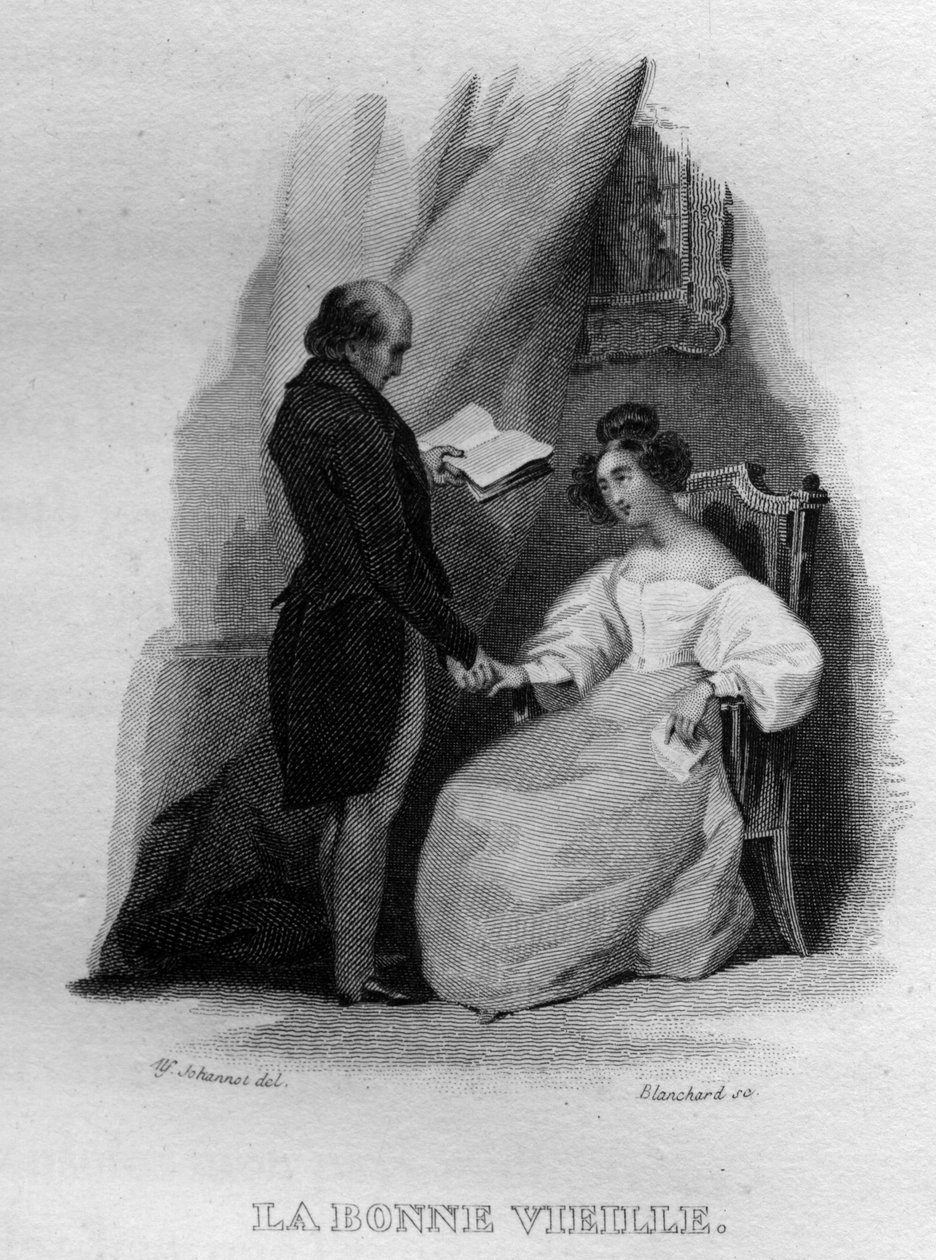 Den gode gamle sangen til Beranger i "" Oeuvres fullfører"" (1834) av Pierre Jean de Beranger (1780-1857), fransk poet og låtskriver. av French School
