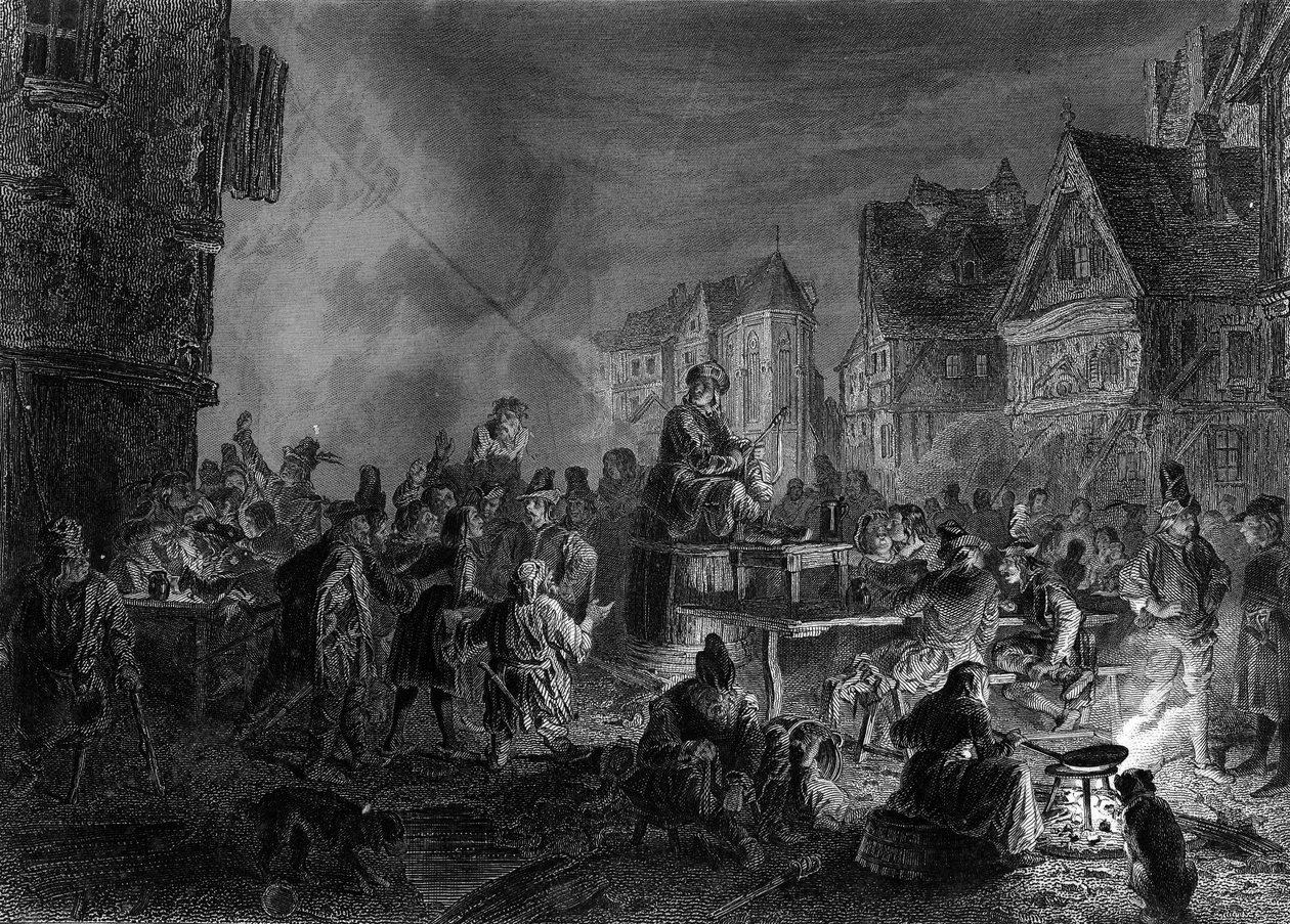 La cour des miracles. In “Notre Dame de Paris” by Victor Hugo. av French School