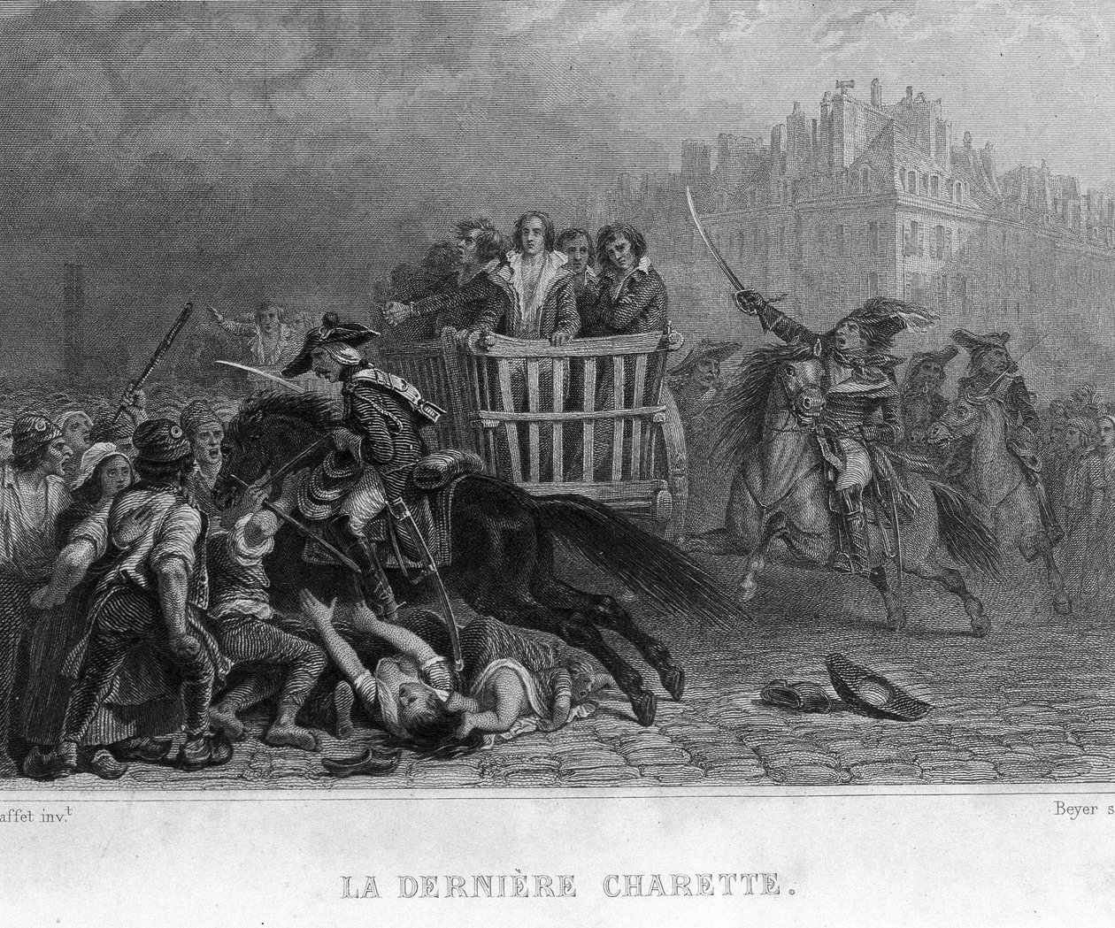 Den siste vognen - i "den franske revolusjonen" av Thiers. 1800-tallet av French School