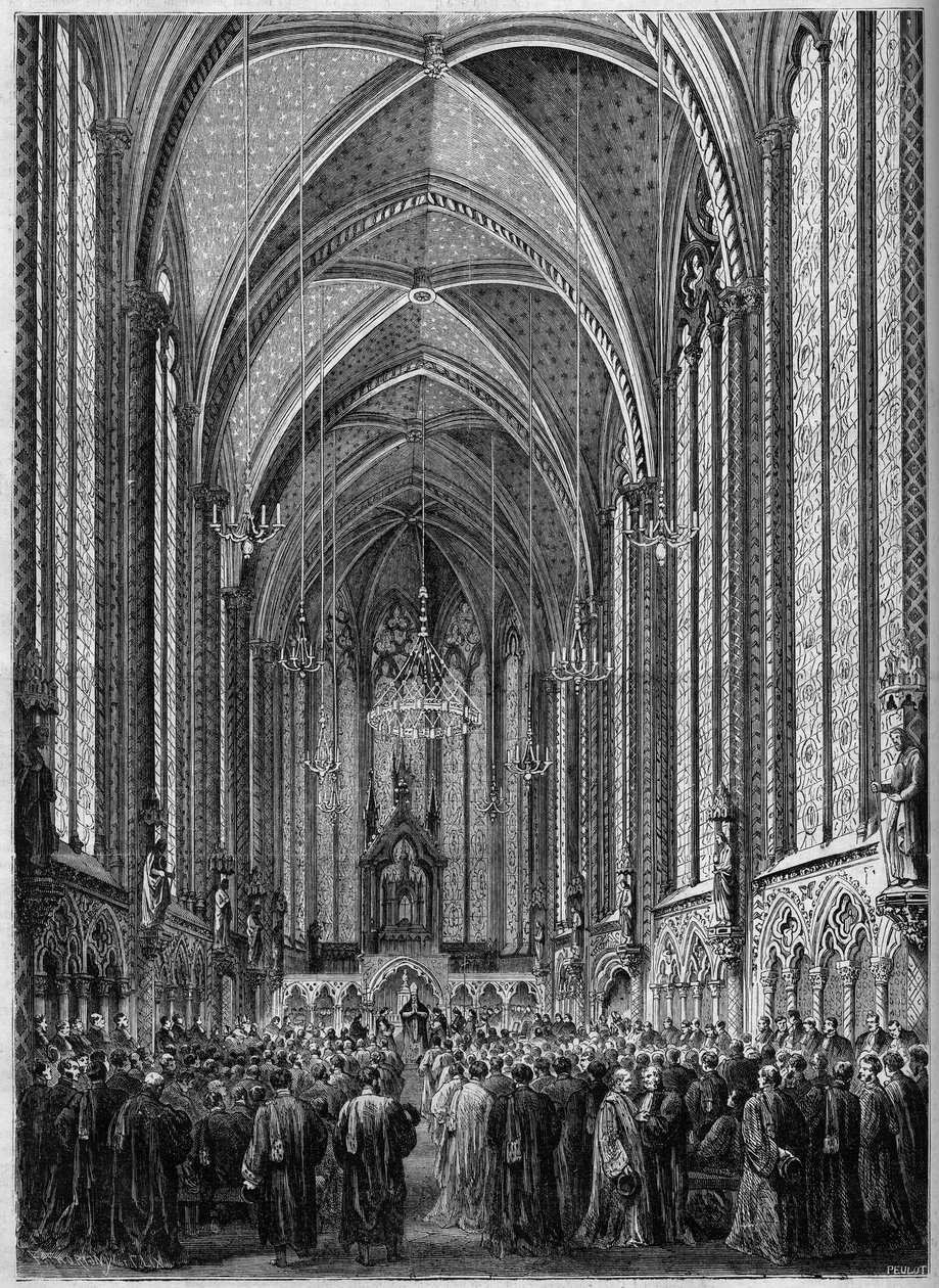 La messe du Saint Esprit, celebree a la Sainte Chapelle de Paris, a l