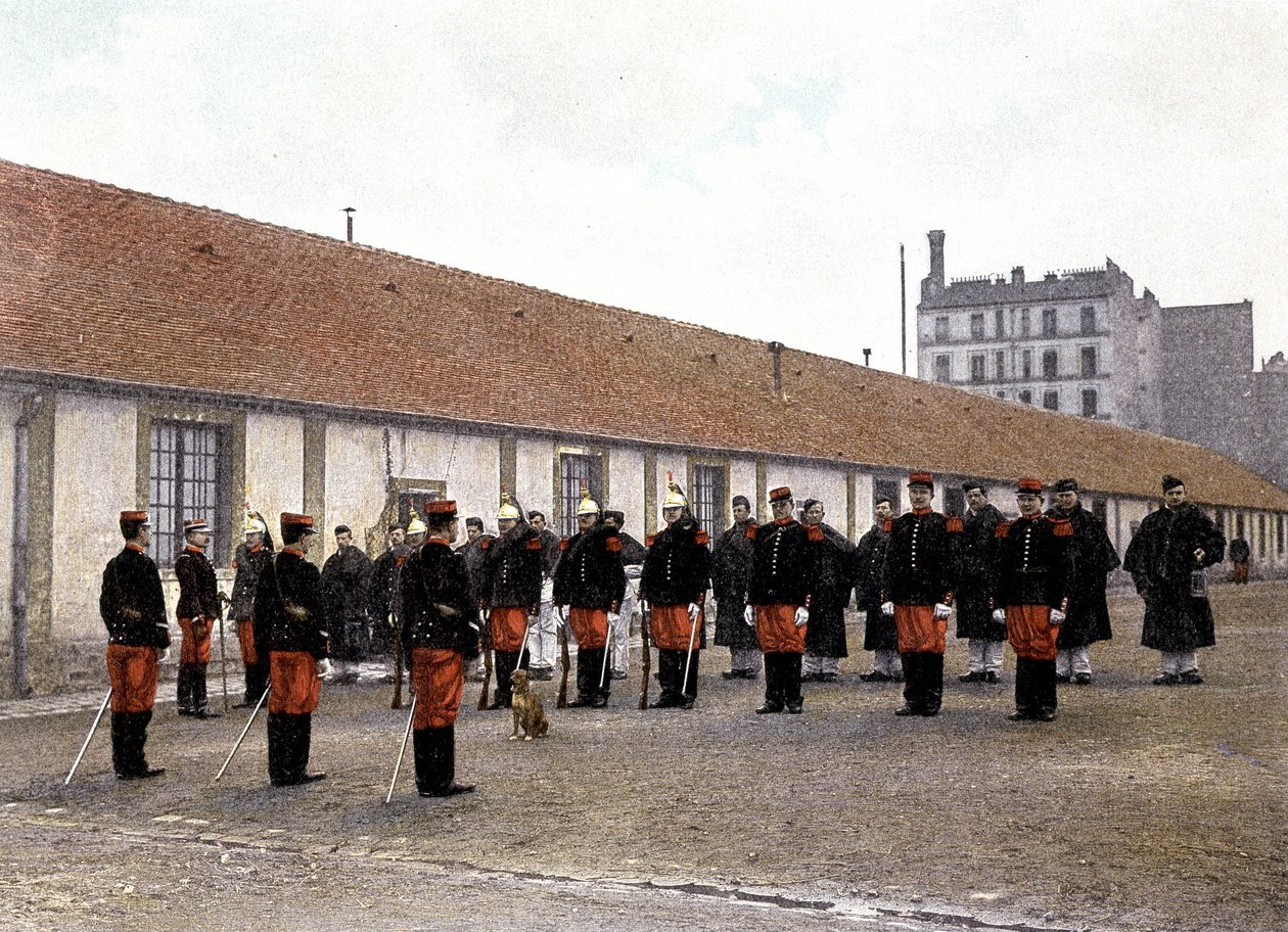 La parade - i "Album militaire"" - kavaleri: innenrikstjeneste av French School