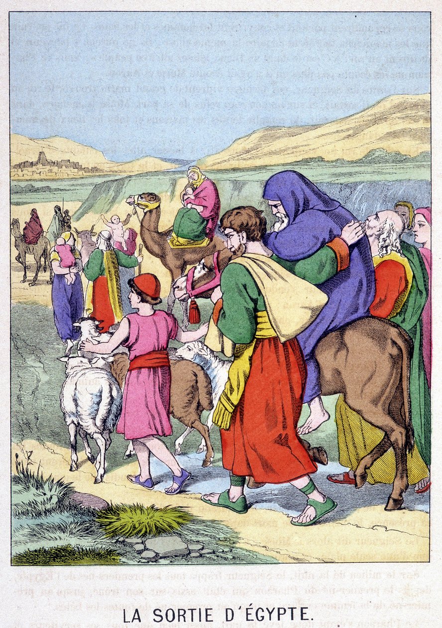 La sortie d'Egypte - i "" Moses' liv", red. Olivier Pinot, Epinal, sent på 1800-tallet av French School