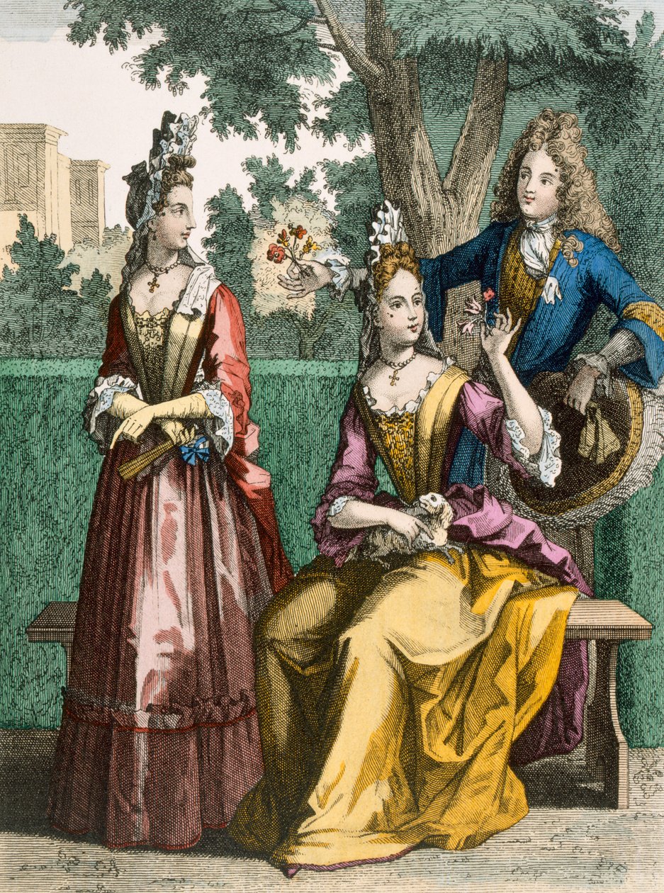Formelle dagskjoler for kvinner, 1690 av French School