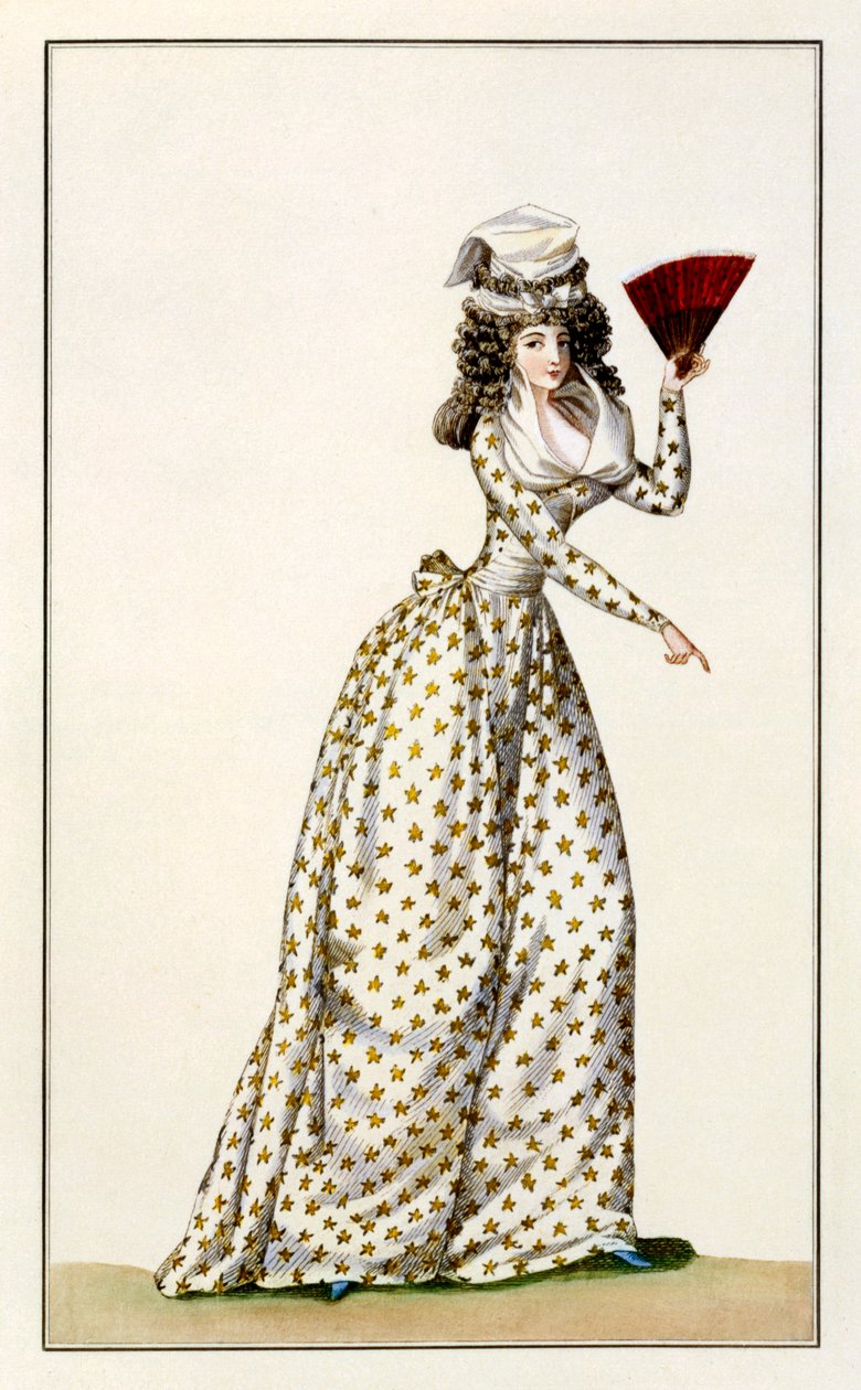 Ladies Robe Etoile fra Journal de la Mode et du Gout, 1791 av French School